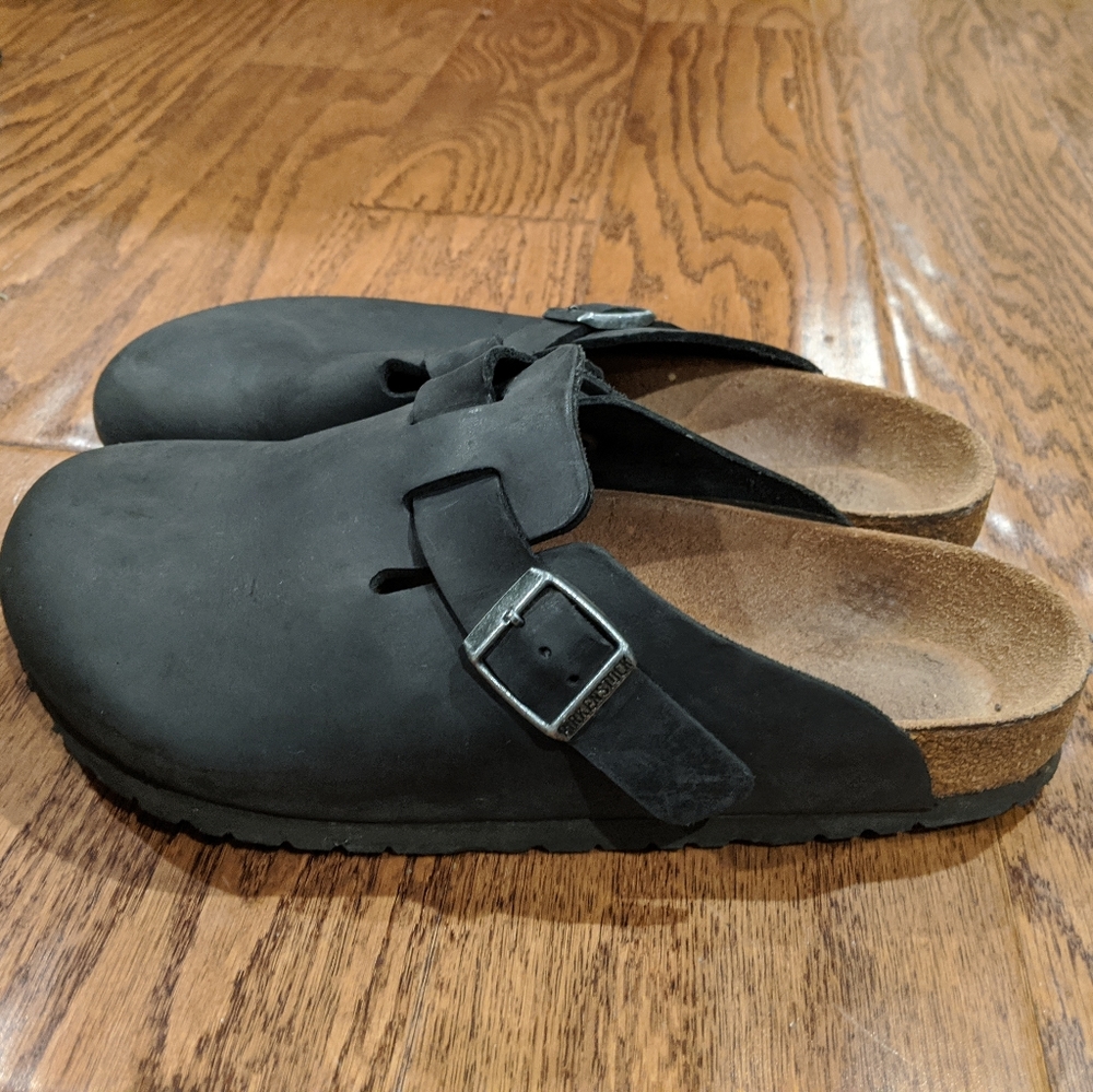 Birkenstocks - Oiled leather slip on shoes